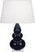 Robert Abbey - MB33X - One Light Accent Lamp - Small Triple Gourd - Midnight Blue Glazed Ceramic w/ Lucite Base