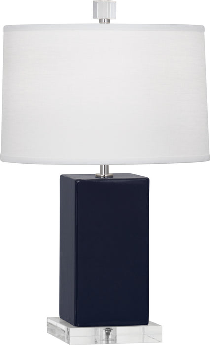 Robert Abbey - MB990 - One Light Accent Lamp - Harvey - Midnight Blue Glazed Ceramic