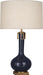 Robert Abbey - MB992 - One Light Table Lamp - Athena - Midnight Blue Glazed Ceramic w/ Aged Brass