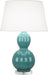 Robert Abbey - MT997 - One Light Table Lamp - Williamsburg Randolph - Blue Green Glazed Ceramic w/ Lucite Base