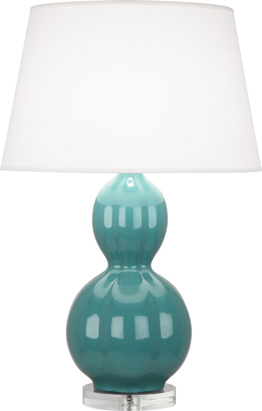 Robert Abbey - MT997 - One Light Table Lamp - Williamsburg Randolph - Blue Green Glazed Ceramic w/ Lucite Base