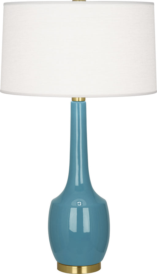 Robert Abbey - OB701 - One Light Table Lamp - Delilah - Steel Blue Glazed Ceramic
