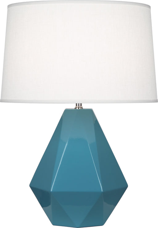 Robert Abbey - OB930 - One Light Table Lamp - Delta - Steel Blue Glazed Ceramic