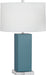 Robert Abbey - OB995 - One Light Table Lamp - Harvey - Steel Blue Glazed Ceramic