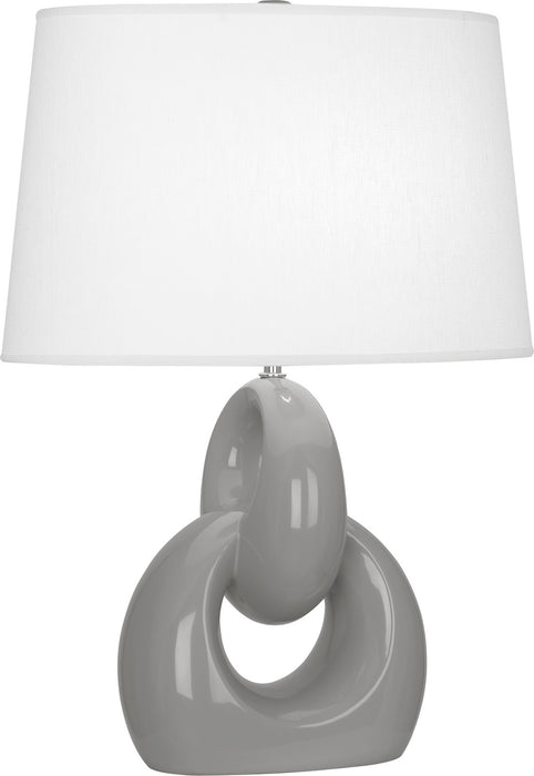 Robert Abbey - ST981 - One Light Table Lamp - Fusion - Smoky Taupe Glazed Ceramic w/ Polished Nickel
