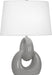 Robert Abbey - ST981 - One Light Table Lamp - Fusion - Smoky Taupe Glazed Ceramic w/ Polished Nickel