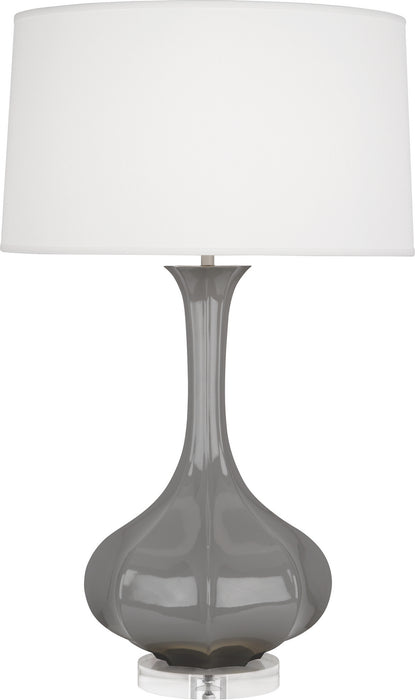 Robert Abbey - ST996 - One Light Table Lamp - Pike - Smoky Taupe Glazed Ceramic w/ Lucite Base