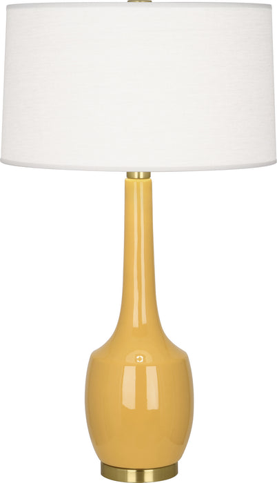 Robert Abbey - SU701 - One Light Table Lamp - Delilah - Antique Brass w/ Sunset Yellow Glazed Ceramic