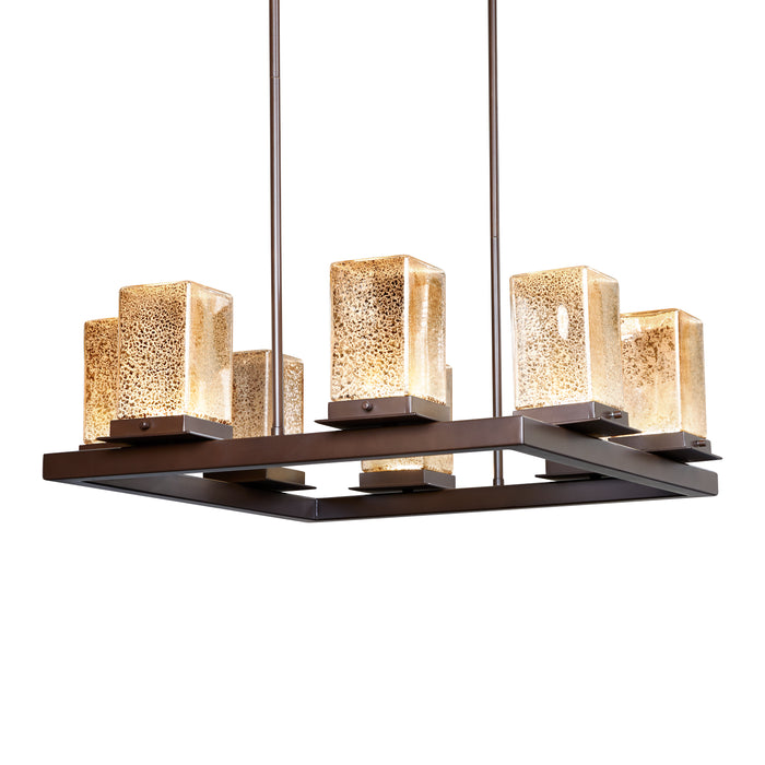 Justice Designs - FSN-7519W-MROR-DBRZ - LED Chandelier - Fusion - Dark Bronze