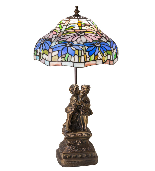 Meyda Tiffany - 173824 - One Light Accent Lamp - Poinsettia - Mahogany Bronze