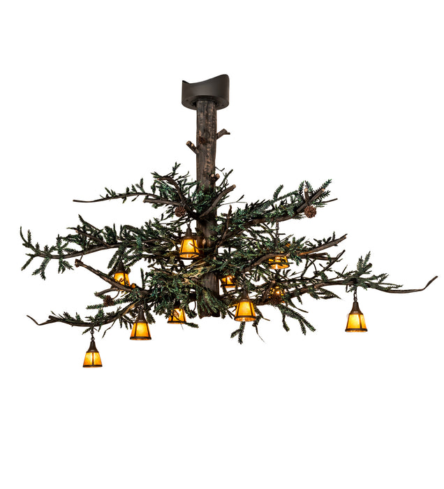 Meyda Tiffany - 214347 - Ten Light Chandelier - Pine Branch - Wrought Iron