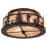 Meyda Tiffany - 214358 - Two Light Flushmount - Fly Fishing Creek - Mahogany Bronze