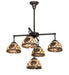 Meyda Tiffany - 217630 - Five Light Chandelier - Pinecone - Craftsman Brown