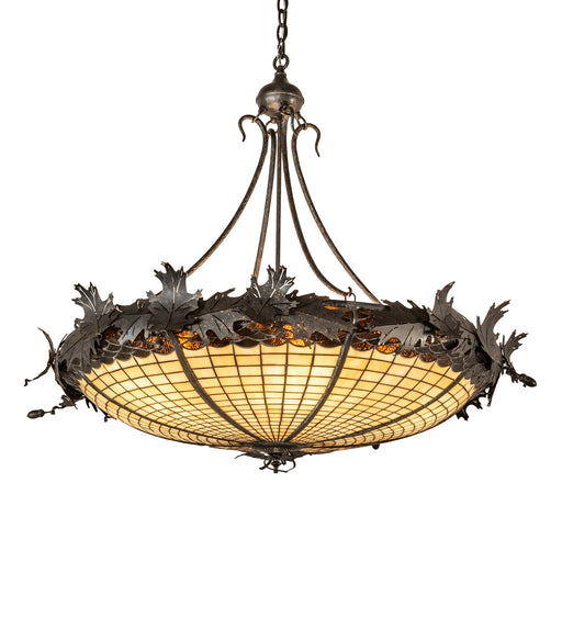 Meyda Tiffany - 218054 - Six Light Pendant - Greenbriar Oak - Weathered Bronze