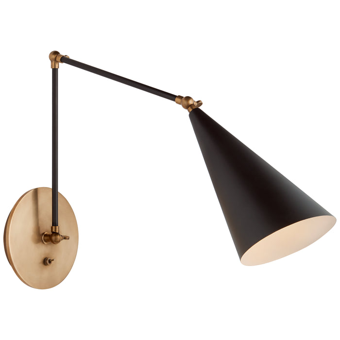 Visual Comfort - ARN 2912BLK - One Light Wall Sconce - Clemente - Black and Hand-Rubbed Antique Brass