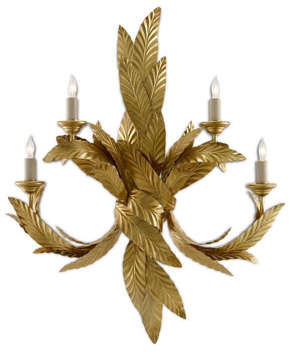 Currey and Company - 5000-0132 - Four Light Wall Sconce - Gold Leaf