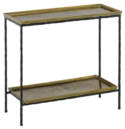 Currey and Company - 4000-0060 - Side Table - Antique Brass/Black