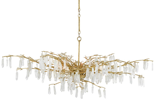 Currey and Company - 9000-0438 - Eight Light Chandelier - Aviva Stanoff - Washed Lucerne Gold/Natural