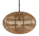 Currey and Company - 9000-0463 - One Light Pendant - Satin Black/Natural