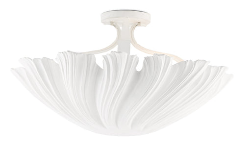 Currey and Company - 9000-0466 - Three Light Semi-Flush Mount - Gesso White