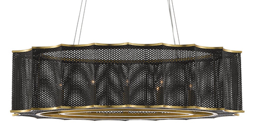 Currey and Company - 9000-0512 - Eight Light Chandelier - MolE Black/Gold Leaf