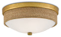 Currey and Company - 9999-0044 - Two Light Flush Mount - Natural/Dark Gold Leaf