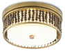 Currey and Company - 9999-0047 - Two Light Flush Mount - Brass/Natural