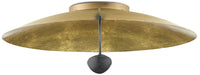Currey and Company - 9999-0049 - Two Light Flush Mount - Gold Leaf/French Black