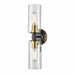 DVI Lighting - DVP24722BR+GR-CL - Two Light Vanity - Barker - Brass and Graphite with Clear Glass