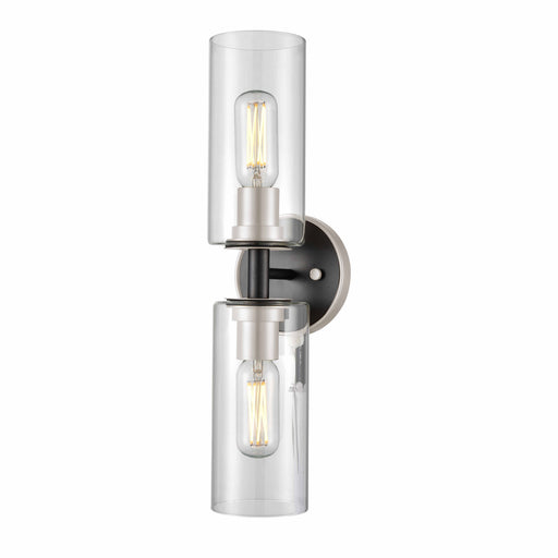 DVI Lighting - DVP24722SN+GR-CL - Two Light Vanity - Barker - Satin Nickel and Graphite with Clear Glass