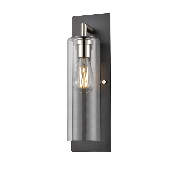 DVI Lighting - DVP24772SN+GR-CL - One Light Wall Sconce - Barker - Satin Nickel and Graphite with Clear Glass