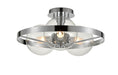 DVI Lighting - DVP27011CH-CL - Three Light Semi-Flush Mount - Courcelette - Chrome with Clear Glass