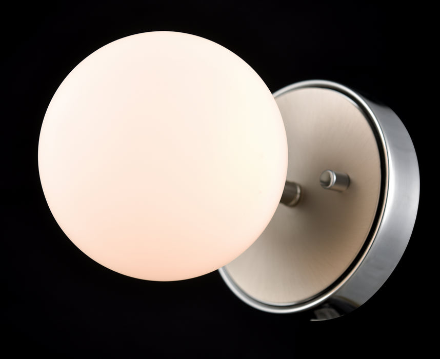 DVI Lighting - DVP34501CH+BN-OP - One Light Wall Sconce - Alouette - Chrome and Buffed Nickel with Half Opal Glass