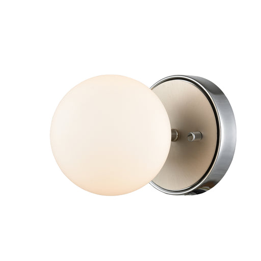 DVI Lighting - DVP34501CH+BN-OP - One Light Wall Sconce - Alouette - Chrome and Buffed Nickel with Half Opal Glass