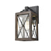 DVI Lighting - DVP43371BK+IW-CL - One Light Outdoor Wall Sconce - County Fair Outdoor - Black and Ironwood on Metal
