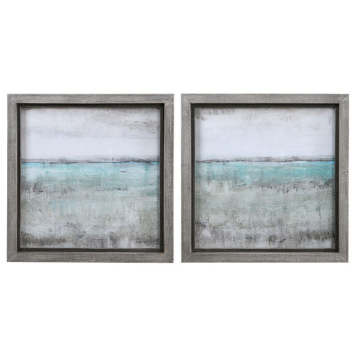 Uttermost - 51114 - Framed Prints, Set/2 - Aqua - Rustic Gray
