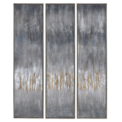 Gray Hand Painted Canvases, Set/3