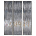 Uttermost - 51304 - Hand Painted Canvases, Set/3 - Gray - Silver Leaf