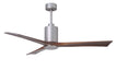 Matthews Fan Company - PA3-BN-WA-60 - 60``Ceiling Fan - Patricia - Brushed Nickel