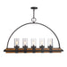 Uttermost - 21328 - Five Light Linear Chandelier - Atwood, - Deep Weathered Bronze