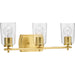 Progress Lighting - P300156-012 - Three Light Bath & Vanity - Adley - Satin Brass