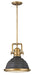 Hinkley - 4697HB-DZ - One Light Pendant - Keating - Heritage Brass with Aged Zinc