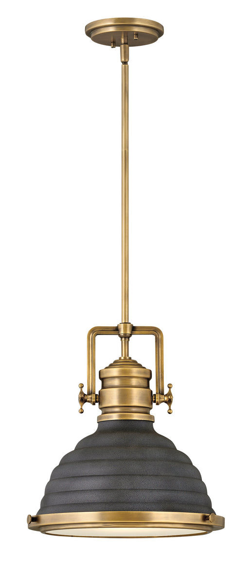 Hinkley - 4697HB-DZ - One Light Pendant - Keating - Heritage Brass with Aged Zinc