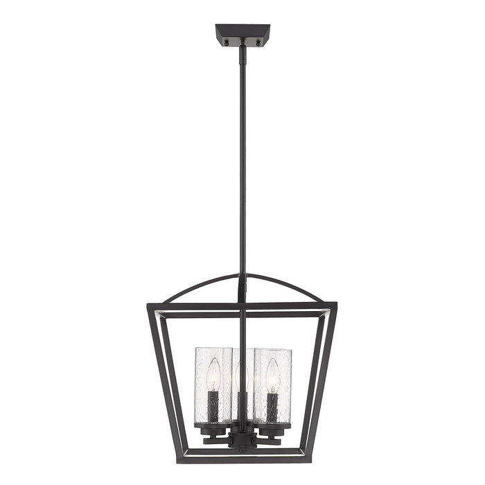 Golden - 4309-3P BLK-BLK-SD - Three Light Pendant - Mercer - Matte ...