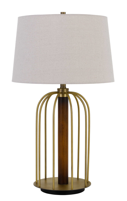 Cal Lighting - BO-2860TB - One Light Table Lamp - Sevran - Antique Brass/Wood