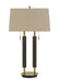 Cal Lighting - BO-2893DK - Two Light Desk Lamp - Avellino - Antique Brass/Expresso