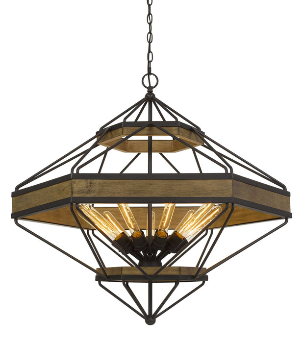 Cal Lighting - FX-3702-9 - Nine Light Chandelier - Alicante - Wood/Black