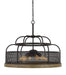 Cal Lighting - FX-3706-6 - Six Light Chandelier - Akaki - Iron/Light Oak