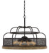 Cal Lighting - FX-3706-9 - Nine Light Chandelier - Akaki - Iron/Light Oak