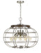 Cal Lighting - FX-3719-5 - Five Light Chandelier - Liberty - Brushed Steel/Wood